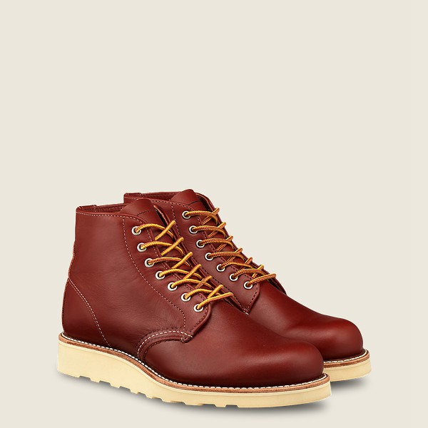 Red Wing Heritage Bot Bayan - 6-Inch Round Toe - Short Atanado Deri - Bordo - 63VMBFPRX